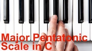 Playing a Major Pentatonic Scale in C  Keyboard Lessons [upl. by Ecnerual]