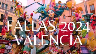 FALLAS 2024 VALENCIA CENTRO 4K [upl. by Paapanen]