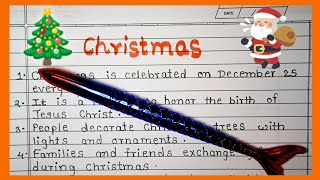 Christmas 10 lines essay in English  10 lines on Christmas festival  Short Essay On Christmas [upl. by Hansel]