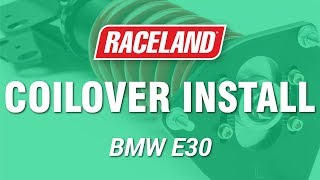 How To Install Raceland BMW E30 Coilovers [upl. by Crabb441]