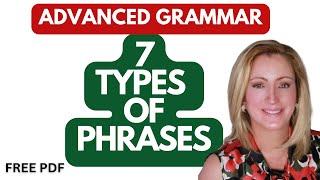 Types of Phrases  7 Types  English Grammar  Syntax [upl. by Egamlat803]