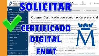 Como solicitar certificado digital FMNT para renovar NIE para solicitar nacionalidad para tramites [upl. by Ecniuq190]