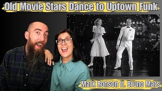 Mark Ronson ft Bruno Mars  Uptown Funk Old Movie Stars Dance Uptown Funk REACTION with my wife [upl. by Ynnor]