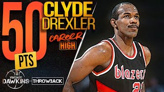 Clyde Drexler Puts Up 50 Pts In a Thriller vs Kings  Career HiGH [upl. by Ailet]