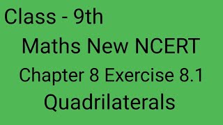 Class 9 Maths  Chapter 8  Exercise 81  Question 1  Quadrilaterals  New NCERT [upl. by Heyward749]