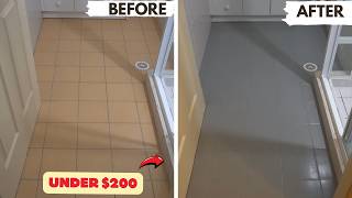 Upgrade Your Ugly Bathroom Floor WITHOUT Breaking the Bank [upl. by Pitt692]