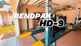 Bendpak HD9 4 Post Lift Garage Parking Residential Storage [upl. by Cod280]