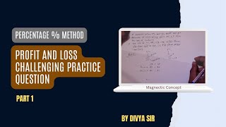 Profit and loss practice question  by using percentage method [upl. by Frida]