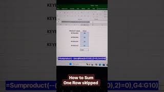 Sumproduct new Farmula excel shorts viralvideo shortcutkeys exceltutorial subscribers [upl. by Oidivo]