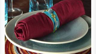 Easy Napkin Design  Rolling Silverware in Napkins [upl. by Nemad]