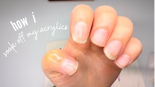 how i soak off my acrylics 💕  watch me work [upl. by Joselyn]