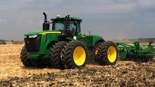 John Deere 9620R amp 2730  Farm Progress Show 2015 [upl. by Eleirbag]