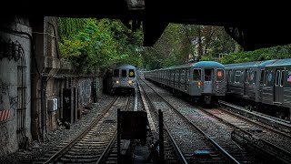 R46 and R68A Mixed BQ Train Action at Newkirk Avenue Plaza [upl. by Olegnaid]