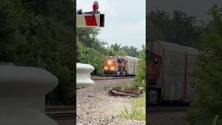 60 mph BNSF Autorack train bnsftrains bnsf bnsfrailway [upl. by Heiner]