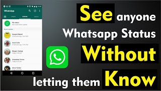 How to view whatsapp status without letting them know  See whatsapp status secretly [upl. by Necila862]