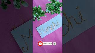 Glitter with name 🤩🤩 glitter se naam kaise likhentrendingviralshortyoutubevideo [upl. by Refinej]