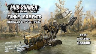 Spintires Mudrunner  Funny moments  Crashes  Glitches  Fails  New Year Special [upl. by Terrye168]