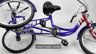 MOONCOOL 7Speed Adult Tricycle Assembly [upl. by Aisatal]