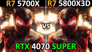 RYZEN 7 5700X vs RYZEN 7 5800X3D  RTX 4070 SUPER  Test in 16 Games  1080p  1440p  2024 [upl. by Nyrmak]