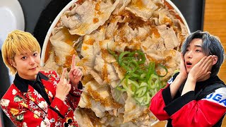 【つば男】優と内藤五胤が肉！肉！肉だらけのラーメンを食べつくす！ [upl. by Ynneh]