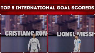 Top 5 International Goal Scorers in Mens Football History [upl. by Mariquilla]