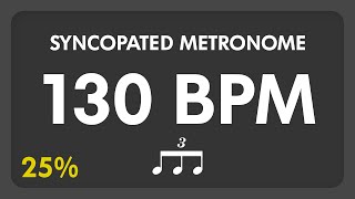 130 BPM  Syncopated Metronome  8th Triplets 25 [upl. by Annij]