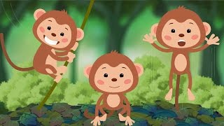 Five Little Monkeys Jumping On The Bed  Nursery Rhyme  Lyrics for Karaoke  4K Ultra HD [upl. by Shaylynn192]