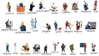 Occupations  Picture Vocabulary Review [upl. by Hopfinger]