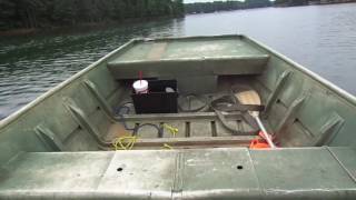 79 Evinrude 15 HP on 1448 Lowe Big Jon [upl. by Rojam99]