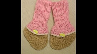 DIY Baby Stulpen StrickenBaby Socken StrickenTutorial Handarbeit [upl. by Ellenrad459]