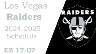 Raiders 20242025 NFL schedule all opponents for next season [upl. by Kcirdehs]