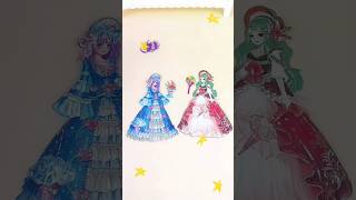 Princess Dress up Stickers High Quality Sponge Doll Changing Clothes Stickers stickers short [upl. by Orpah]