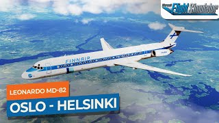 MSFS Oslo to Helsinki Vantaa  Leonardo MD82 Finnair｜Drawyah [upl. by Nomrah]