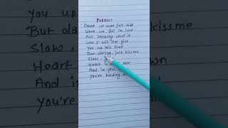 Perfect 💕Ed Sheeran  shorts  lyrics  viral [upl. by Melnick461]