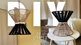 DIY  abatjour 2 en 1 lampe de chevet et suspension [upl. by Bartholemy]