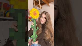 Making a minecraft SUNFLOWER in real life 🌻 [upl. by Royd]