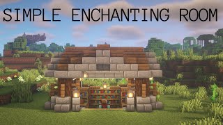 Simple Enchanting Room  Minecraft Tutorial [upl. by Scoville]