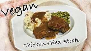 Delicious VEGAN Chicken Fried Steak using seitan 🤫 [upl. by Nancy]