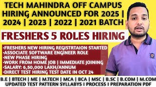 TechM Biggest Official Mass Hiring Announced  Off Campus Direct HiringFreshers HiringDirect Test [upl. by Amuh604]