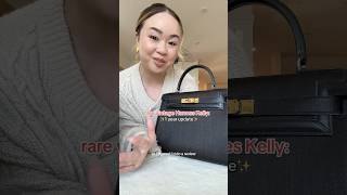 Rare Vintage Hermes Kelly✨1 YEAR UPDATE👜 handbagcollectionluxuryhaulluxurybagvintagedesigner [upl. by Mail159]