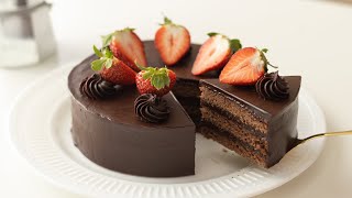 ガナッシュケーキの作り方 Chocolate Ganache Cake｜HidaMari Cooking [upl. by Medrek]