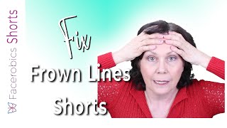 Remove Frown Lines Without Botox  Facerobics Shorts [upl. by Dlorag173]