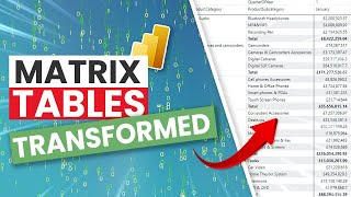 Ultimate Guide to MATRIX Tables in Power BI  2023 [upl. by Iddo]