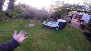 Etesia Bahia Ride on Mower  Leaf Clean up amp look around garden [upl. by Ennaoj]