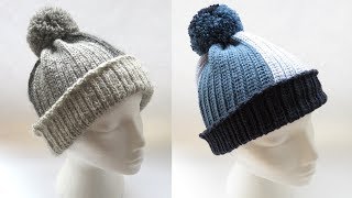 Crochet Knit Stitch Beanie  All Ages [upl. by Eiramanitsirhc]