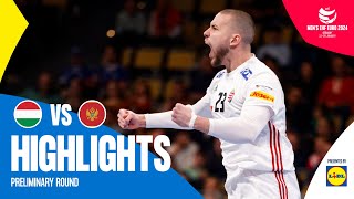 Palasics saves the day  Hungary vs Montenegro  Highlights  Mens EHF EURO 2024 [upl. by Emsmus]