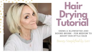 How To Blow Dry A Short Bob Using A Round Brush [upl. by Adnamahs]