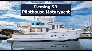 Fleming 58 Pilothouse Motoryacht quotPACIFICAquot  2022  Walkthrough Tour [upl. by Hiasi606]