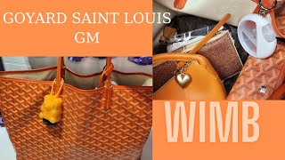 WHATS IN MY BAG ORANGE GOYARD SAINT LOUIS GM TOTEðŸ§¡ðŸ§¡ðŸ§¡ luxury [upl. by Edahs]