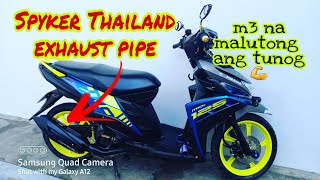 SPYKER EXHAUST PIPE AFTERMARKET PIPE FOR MIO i125  LAKAS AT ANGAS  BISAYA MOTOVLOG [upl. by Ahsirk]